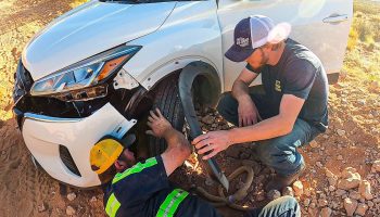 Nissan Falls Victim To Dinosaur Tracks Trail