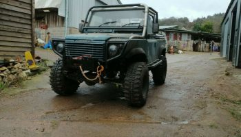 Re-built caged land rover 90 defender off road ready truck 300tdi