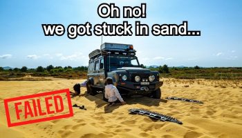 We got STUCK IN SAND when OFFROAD in PORTUGAL (and FAILED using the MAXTRAX)