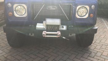 Land Rover Defender Heavy Duty Bumper + Winch In Raptor Paint 90 110 130